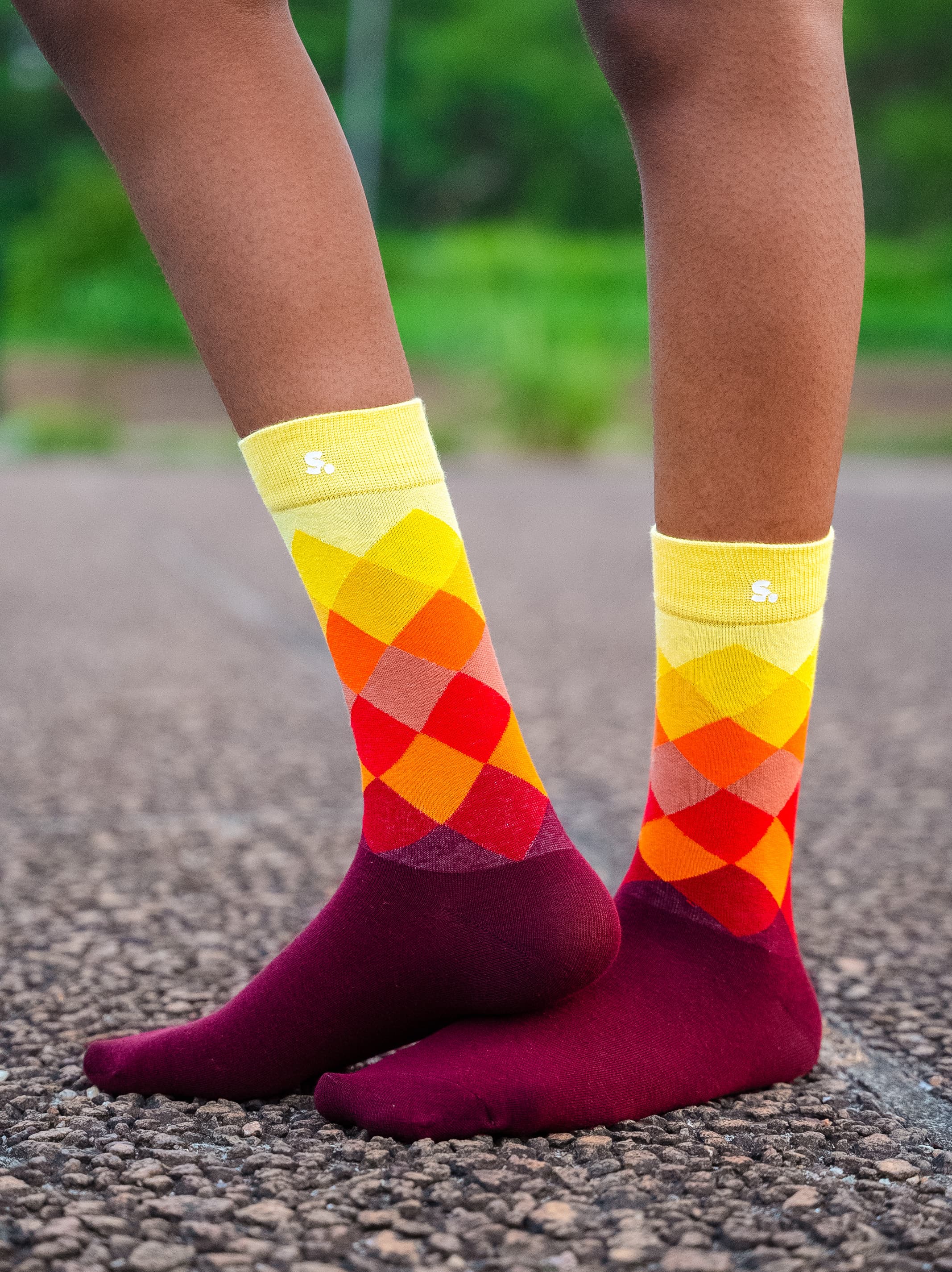 Geometric Burgundy 1