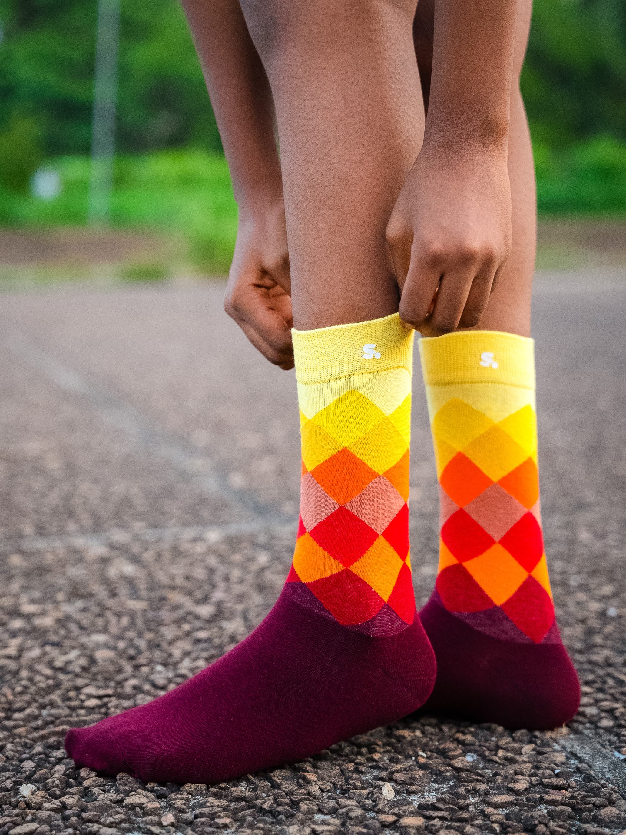 Geometric Burgundy